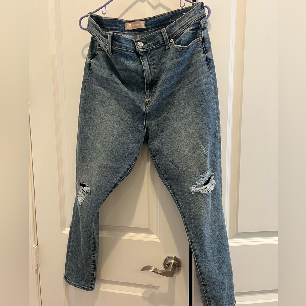 NWOT 7 for all mankind high rise skinny ankle